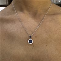 Collier World Diamond Group Femme in Or blanc Zaffiro 0.22 Ct GKY105012BS - GKY105012BS